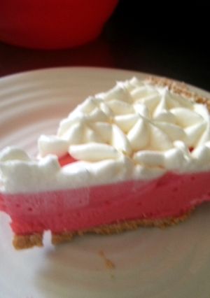 A picture of kool aid pie.