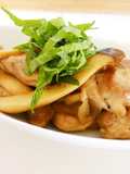 Chicken Thigh and King Oyster Mushroom Butter Ponzu Stir-fry