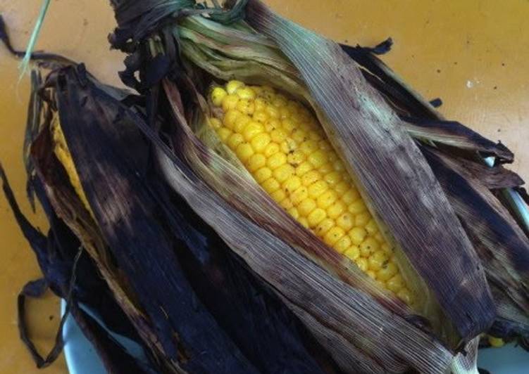 Recipe of Perfect BBQ Corn on the Cob with Husks