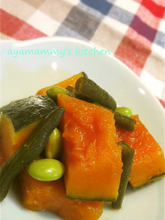 A picture of Simmered Beans and Kabocha.