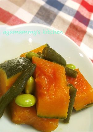 A picture of Simmered Beans and Kabocha.