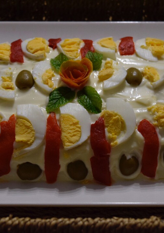 Una foto de Ensaladilla rusa con merluza