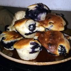 A picture of Lemon Yogurt Blueberry Muffins.