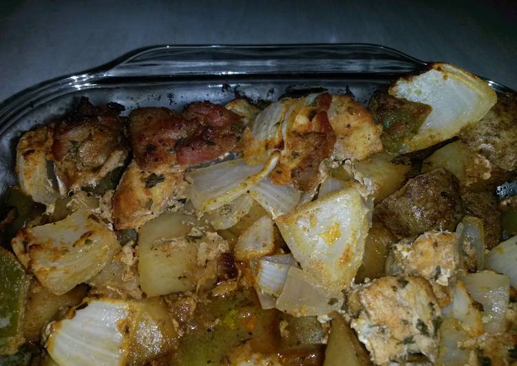 Recipe of Homemade Herb Roasted Chicken and Potatoes