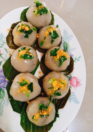 Hình của món Bánh ít trần nhân mặn.