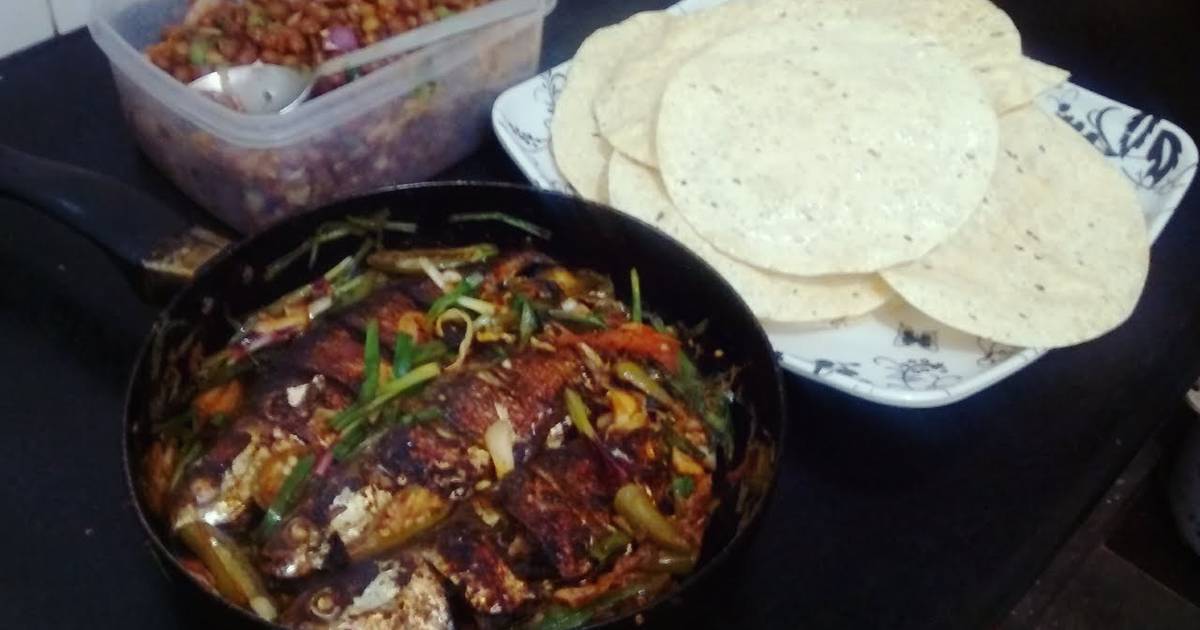 Mackerel,Mushrooms& Papad Recipe by Mia Chan Cookpad