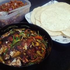 A picture of Mackerel,Mushrooms& Papad.