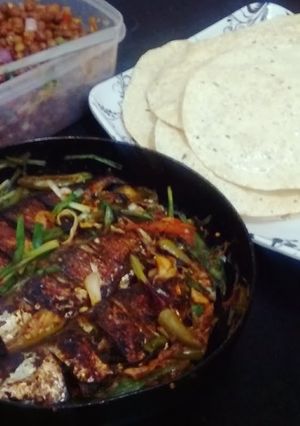 A picture of Mackerel,Mushrooms& Papad.