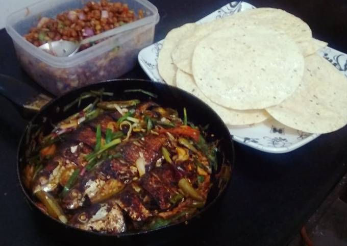 Recipe of Thomas Keller Mackerel,Mushrooms&amp; Papad