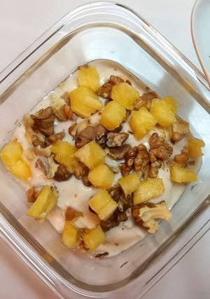 核桃鳳梨原味優格 的食譜成品照片