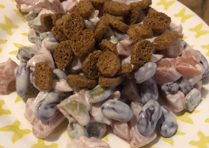 Салат с карпаччо и фасолью 😋