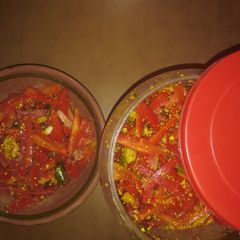 Gajar ka achar. (carrot pickle) A picture of Gajar ka achar. (carrot pickle).