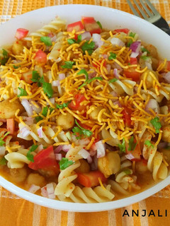 A picture of Pasta Chana chaat !!.