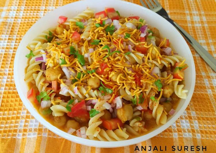 Recipe: Perfect Pasta Chana chaat !!