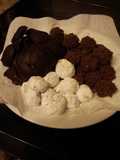 A trio of temptations: bonbons and creams