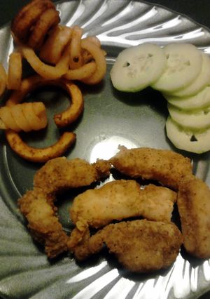 A picture of Deep Fried Cajun Catfish Fingers.