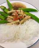 Bún đậu bắp - món chay ngon