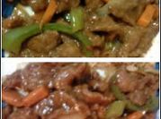 A picture of sirloin steak stir fry