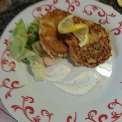 A picture of Crab cakes with Lemon Aioli.