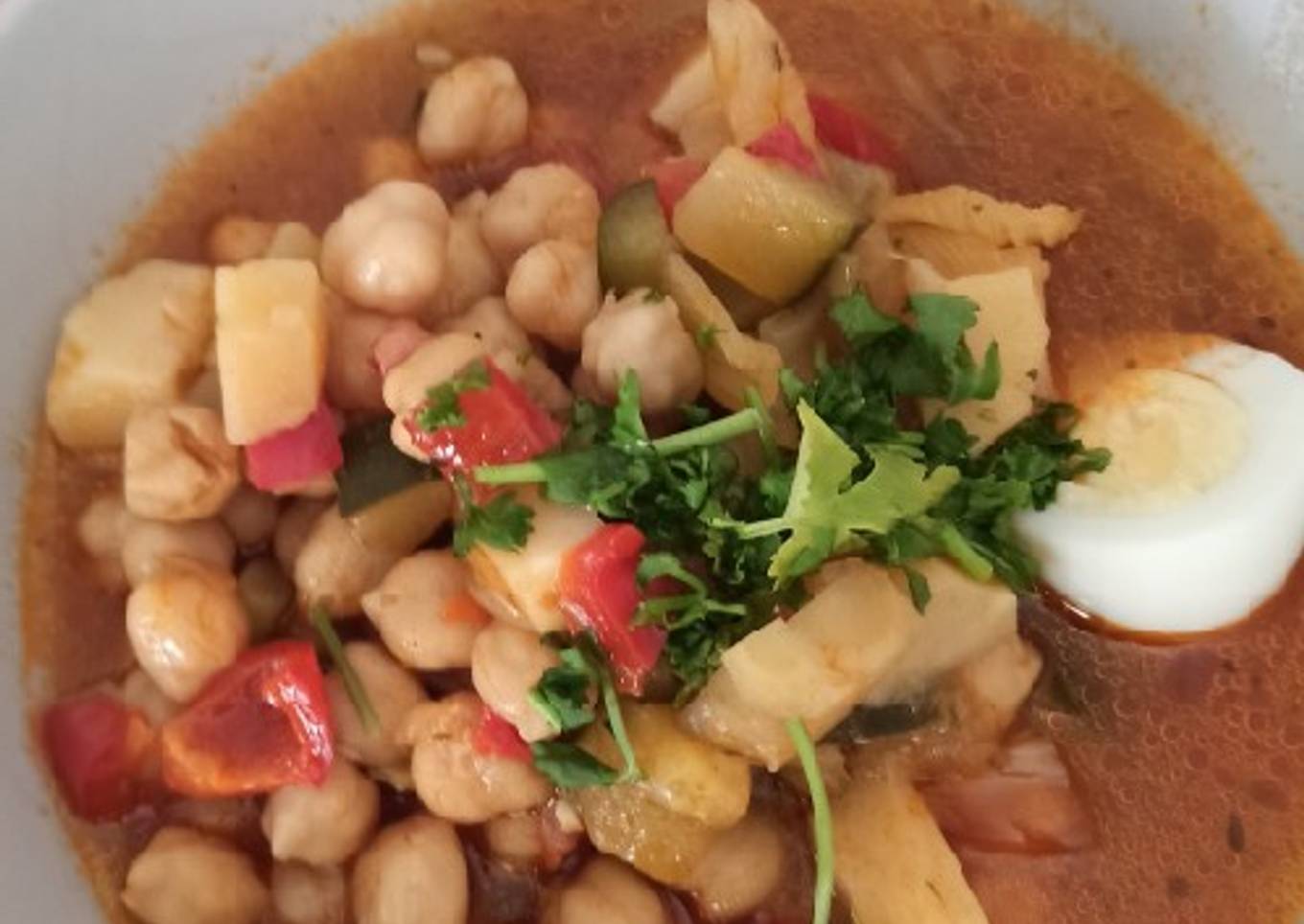 Garbanzos guisados estilo Thai