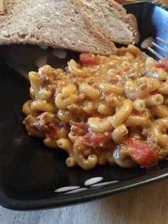 A picture of Taco macaroni and cheese.