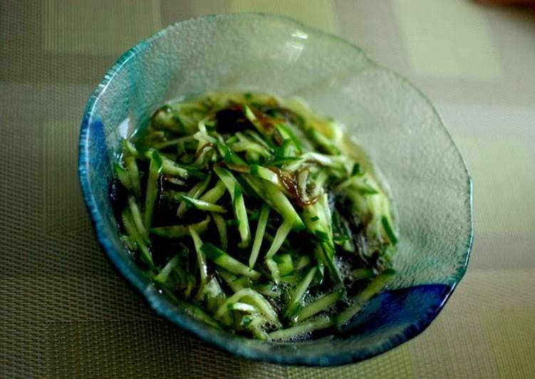 Recipe of Homemade Mozuku Seaweed &amp; Cucumber