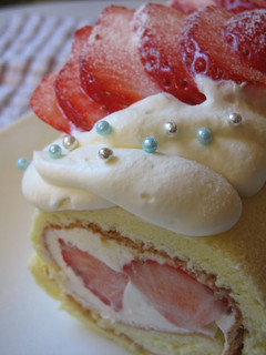 A picture of One-Egg Swiss Roll Cake, Christmas Version.