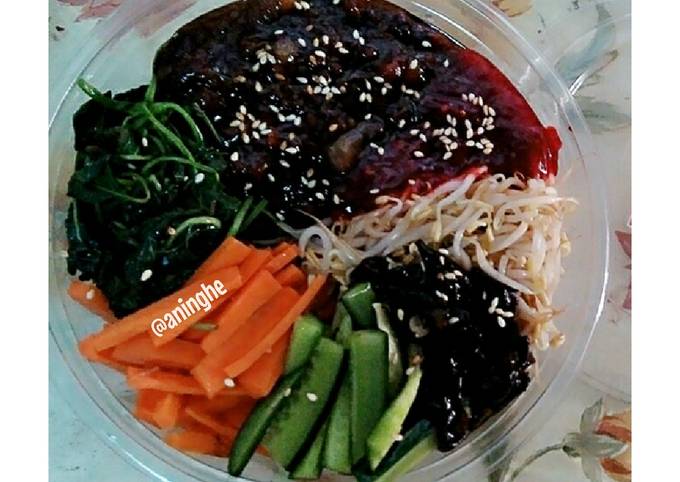 Cara Gampang Menyiapkan Rice bowl korea bibimbab simple Anti Gagal