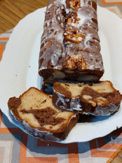 Una foto de Budín de banana y chocolate