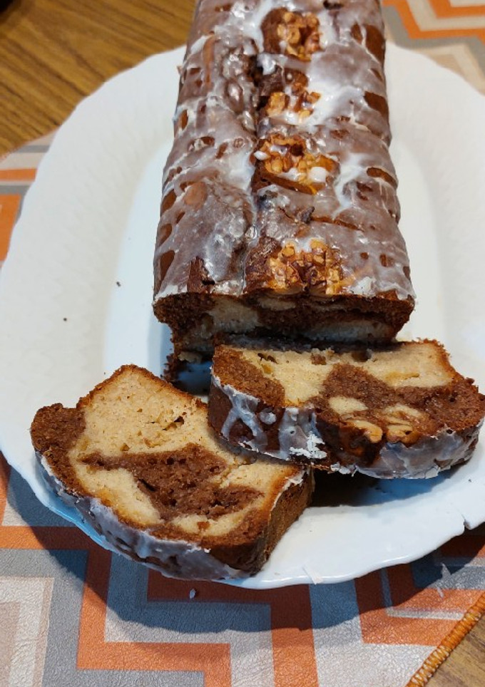 Una foto de Budín de banana y chocolate