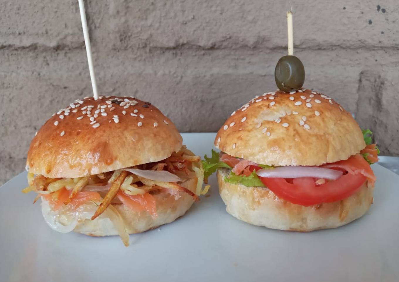 Hamburguesas de salmón