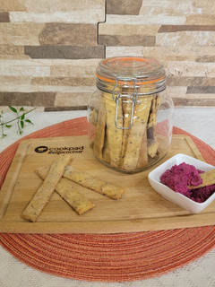 Una foto de Galletitas crocantes de garbanzo y queso