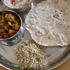 A picture of Jowari Bajari flour mix Bhakari.