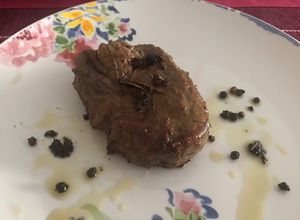 Una foto de Steak pimienta