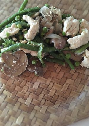 Une photo de Sauté de légumes aux poulet