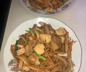 Ini Caranya Bihun goreng kue ikan Enak Bergizi