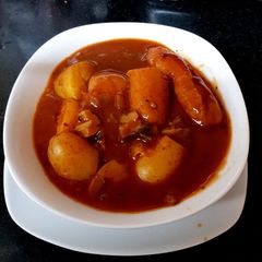 A picture of My Sausage Mushroom & New potatoes Casserole 💙💙.