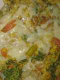 Potato egg omelate with cheaze