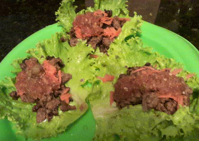 Recipe of Super Quick Homemade Beef Lettuce Wraps