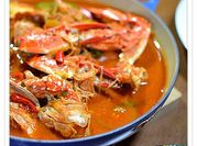 A picture of gochujang seafood