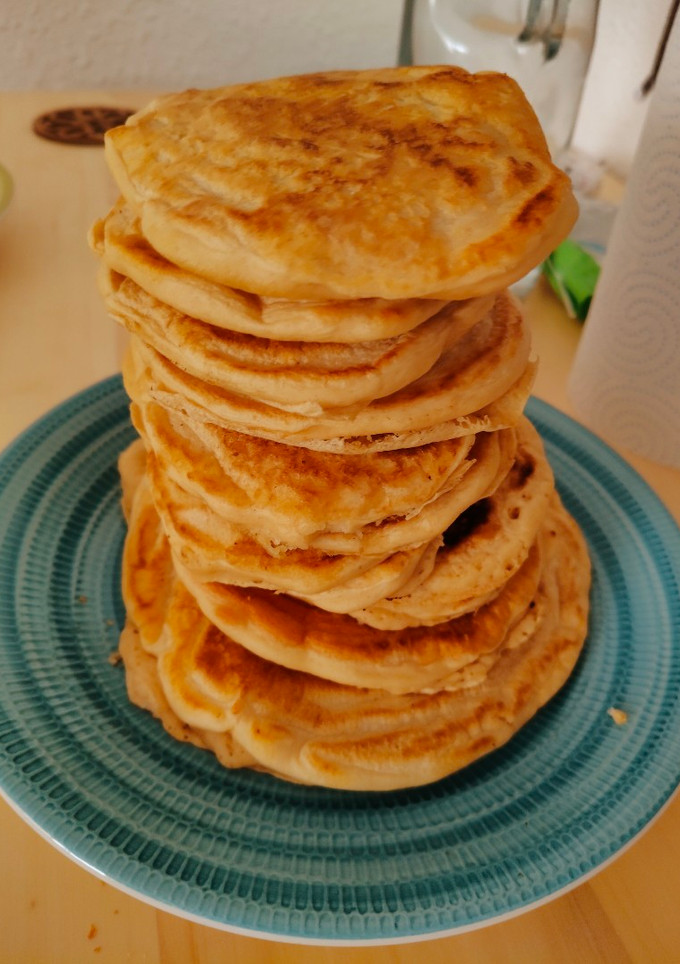 Una foto de Pancakes veganos y esponjosos sin azúcar
