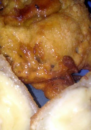 A picture of Sig's Deep-fried Bananas in Almond Batter.