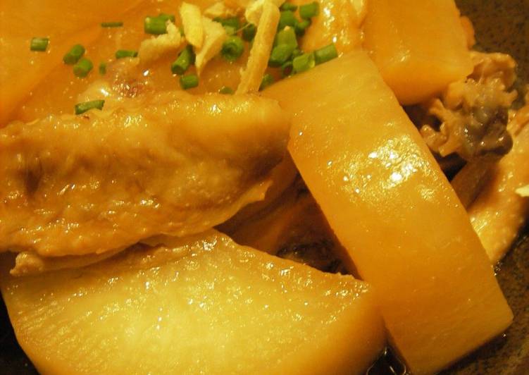 How to Prepare Quick Simmered Daikon Radish and Chicken in a Pressure Cooker