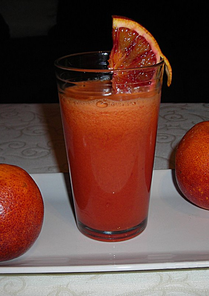 Una foto de Licuado de naranjas sanguinas