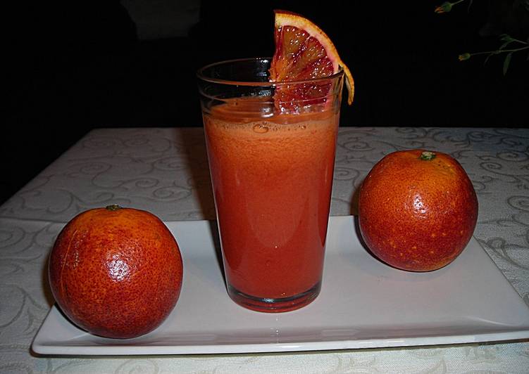Licuado de naranjas sangrías