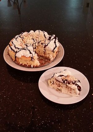 A picture of White Chocolate and Coconut Cheesecake.