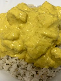 Una foto de Pollo al curry