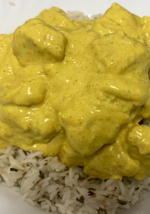Una foto de Pollo al curry