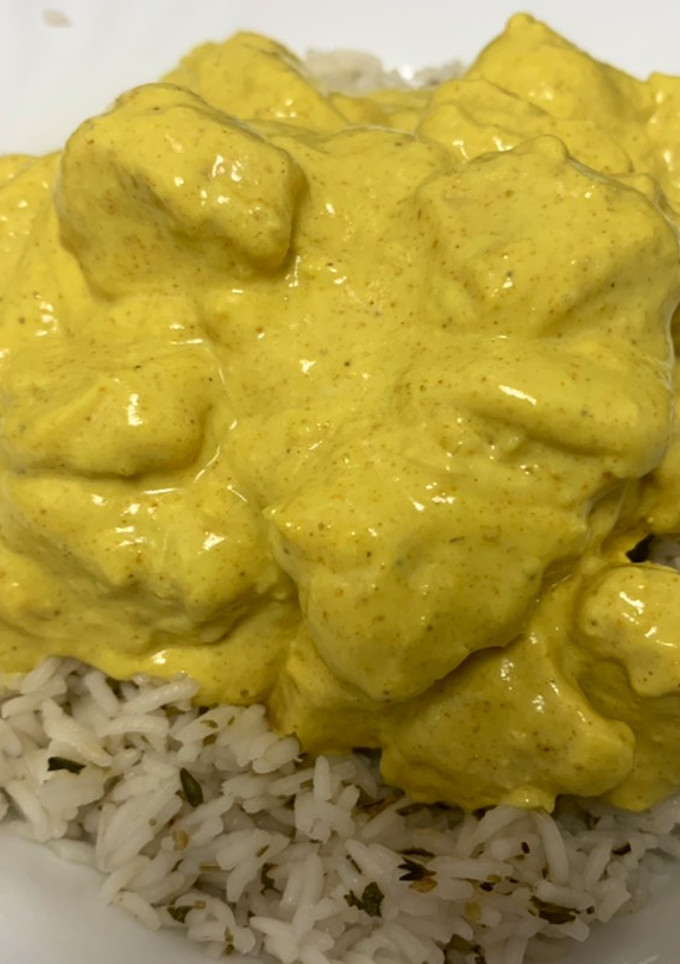 Una foto de Pollo al curry