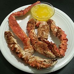 A picture of Steamed & Seasoned King Crab.